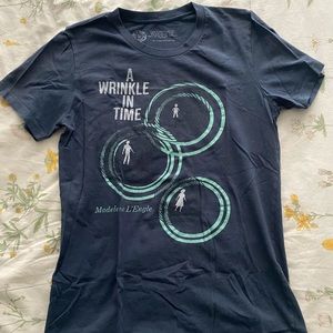 Out of Print Wrinkle in Time book T-shirt